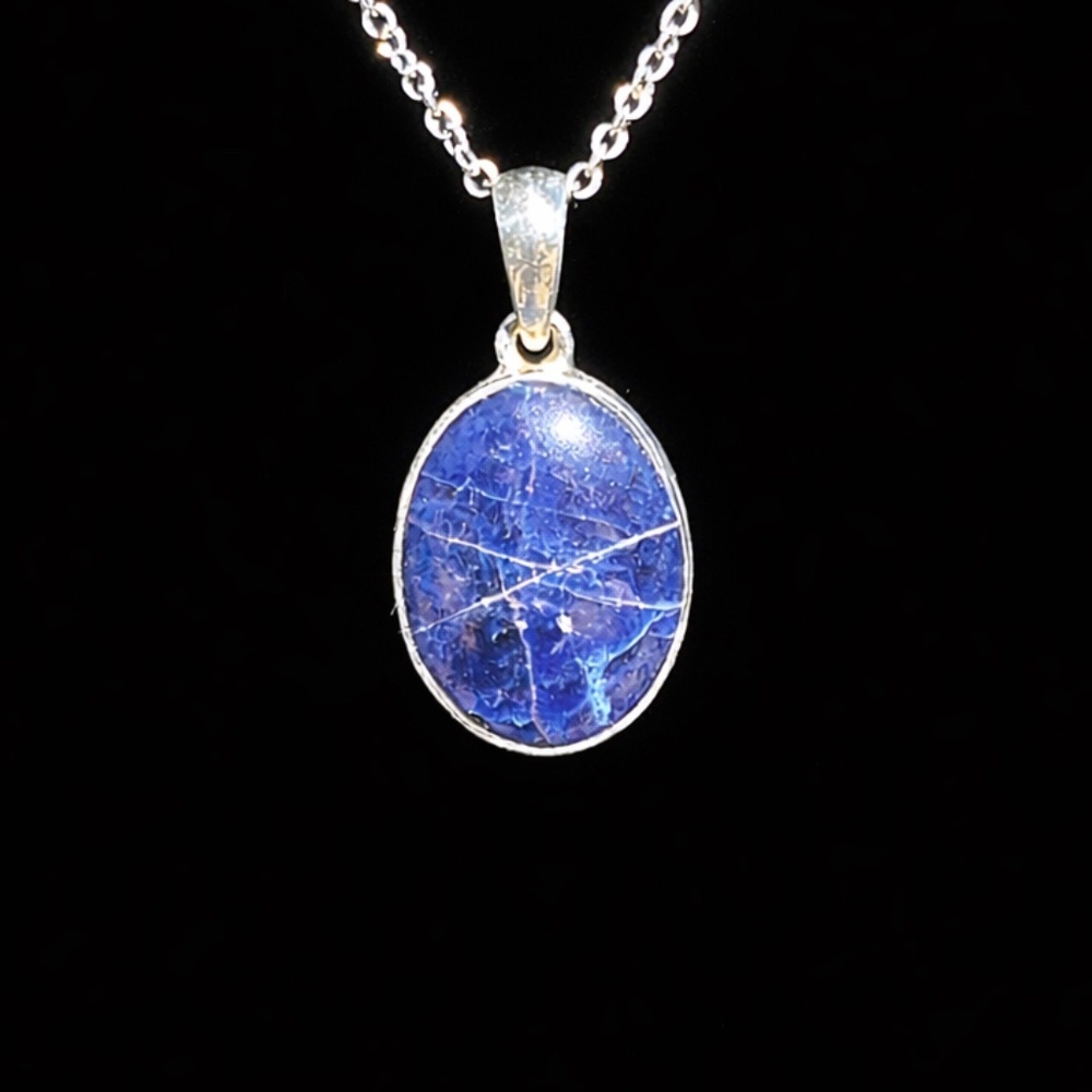 Sodalite Pendant 925 Silver